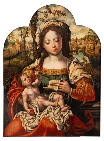 Pieter I Coecke van Aelst (Aalst 1502 - Habsburg 1550)  - Madonna con Bambino,  