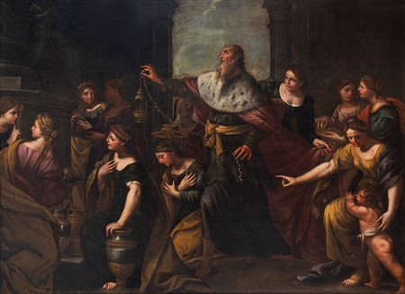 Andrea Vaccaro (Napoli 1604 - 1670)  - Salomone adora gli idoli,  