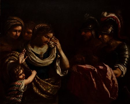 Giovanni Battista Bolognini (Bologna 1611 - 1688)  - Giulia che riceve la veste insanguinata di Pompeo,  