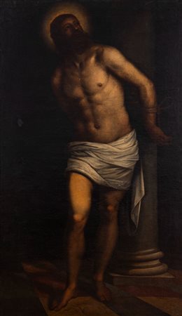 Jacopo Negretti, detto Palma il Giovane (Venezia 1548 - Venezia 1628)  - Cristo alla colonna,  