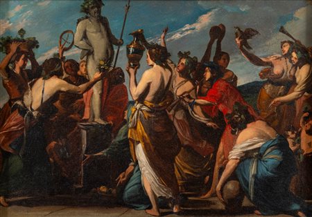 Attribuito a Massimo Stanzione (Frattamaggiore o Orta di Atella 1585 – Napoli 1656) ( )  - Sacrificio a Bacco (bozzetto),  