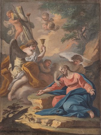 Attribuito a Francesco De Mura (Napoli 1696 – 1782)  ( )  - Cristo nell'Orto del Getsemani,  