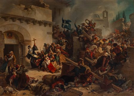 Giuseppe Lorenzo Gatteri (Trieste  1829 - 1884)  - Insurrezione dei Greci contro la dominazione turca,  