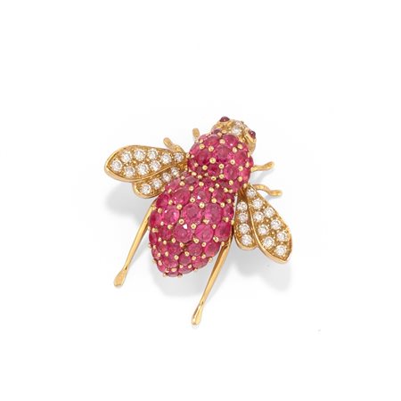 Spilla ape in oro giallo 18k