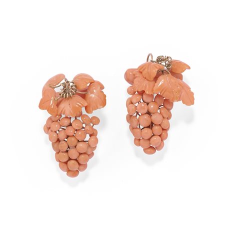 Orecchini con corallo in oro rosso 9k