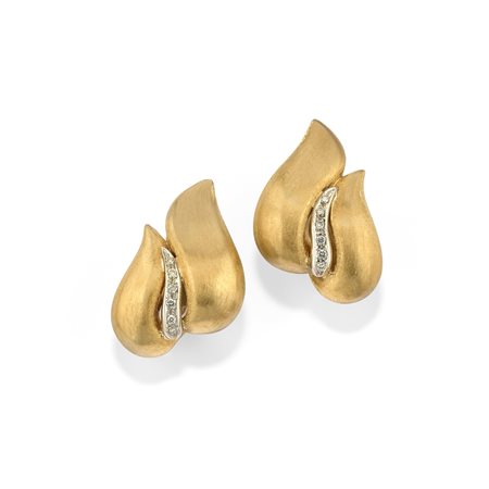 Mario Buccellati - Orecchini con diamanti  in oro giallo 18k