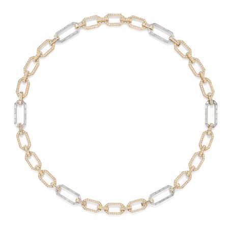 Collana sautoir in oro bicolore 18k