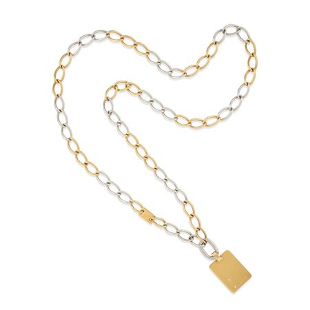 Pomellato - Giò Caroli - Collana con pendente piastrina  in oro giallo 18k