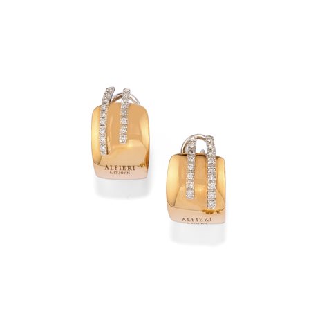 Alfieri & St. John - Orecchini con diamanti in oro giallo 18k