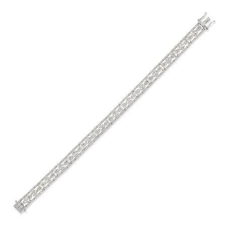 Bracciale con diamanti in oro bianco 18k