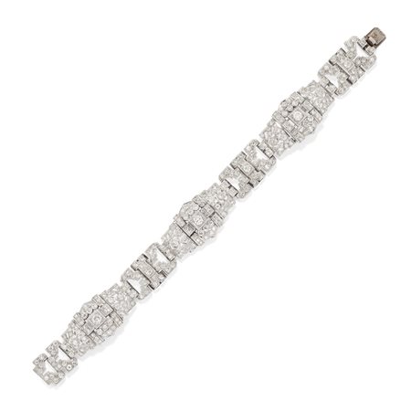 Bracciale con diamanti in oro bianco 18k