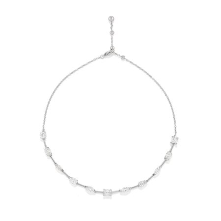 Collana con diamanti in oro bianco 18k
