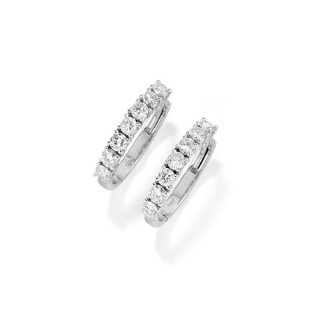 Orecchini con diamanti in oro bianco 18k