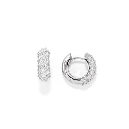 Orecchini con diamanti  in oro bianco 18k