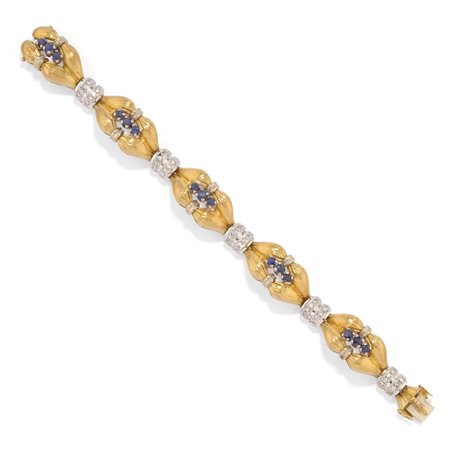 Giuseppe De Vecchi - Bracciale con zaffiri in oro bicolore 18k