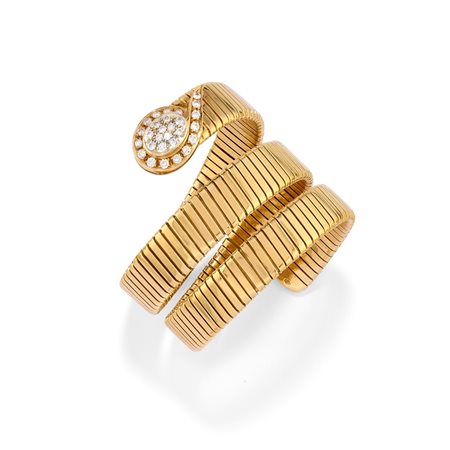 Bracciale tubogas in oro giallo 18k