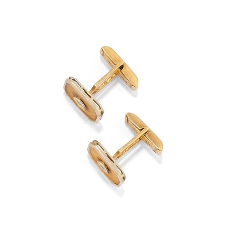 Gemelli in oro bicolore 18k