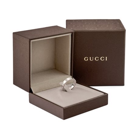 Gucci - Anello Collezione Icon in oro bianco 18k 