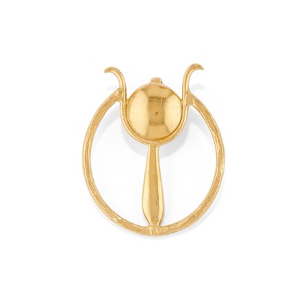 Pendente geometrico in oro giallo 18k