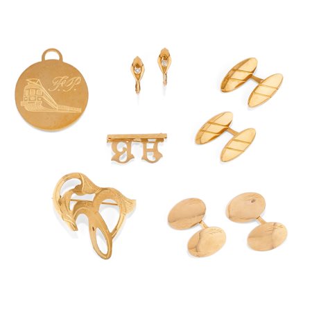 Lotto di gioielli in oro giallo 18k