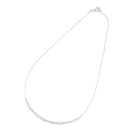 Collana con cuori in oro bianco 18k