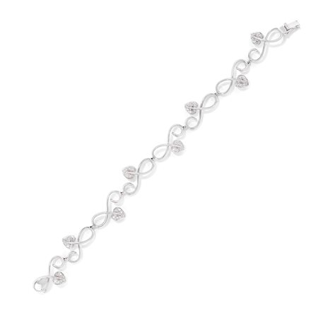 Bracciale con diamanti in oro bianco 18k