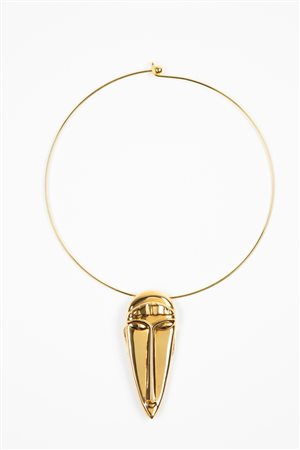 Amedeo Modigliani - Spilla-pendente in metallo dorato