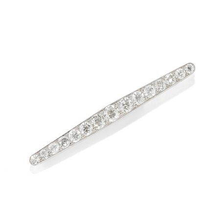 Spilla con diamanti in oro bianco 18k