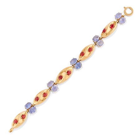 Moroni - Bracciale con zaffiri in oro giallo 18k