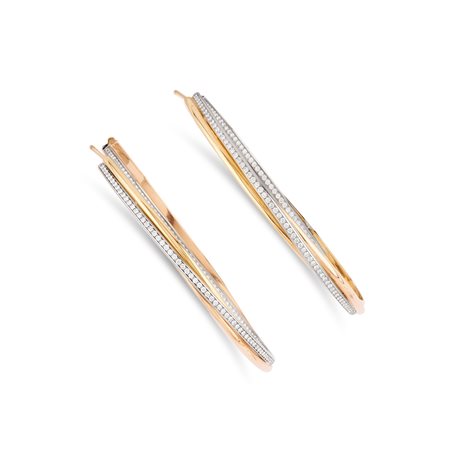 Cartier - Orecchini collezione Trinity nei tre ori 18k