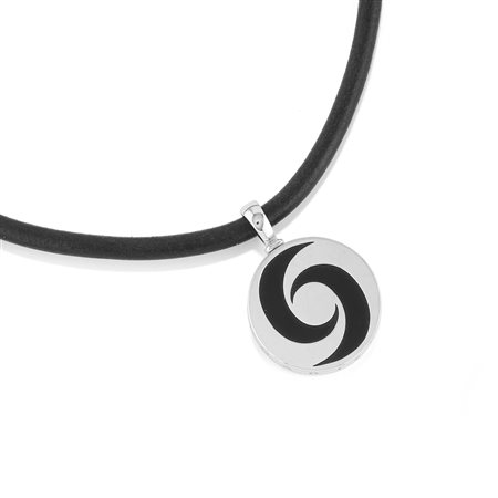 Bulgari - Collana collezione Optical in oro bianco 18k e acciaio