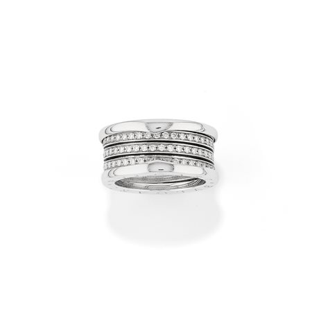 Bulgari - Anello collezione B.Zero1  in oro bianco 18k