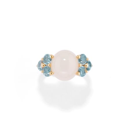 Pomellato - Anello con pietra di luna in oro rosa 18k