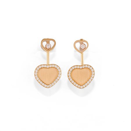 Chopard - Orecchini collezione Happy Hearts in oro giallo 18k