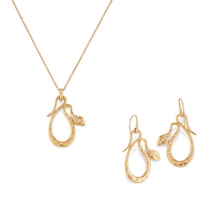 Paolo Piovan - Demi parure con serpenti in oro giallo 18k
