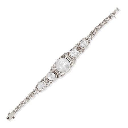 Bracciale con diamanti in oro bianco 18k