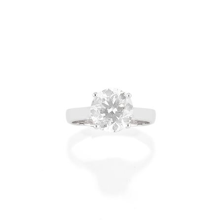 Anello con diamante in oro bianco 18k