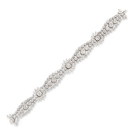 Bracciale con diamanti in oro bianco 18k