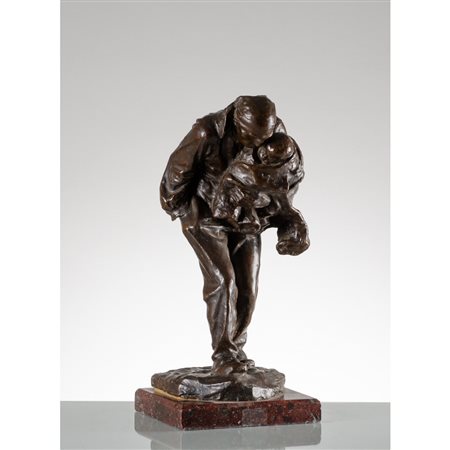 PIETRO PIRAINO, Padre e figlio, Scultura in bronzo