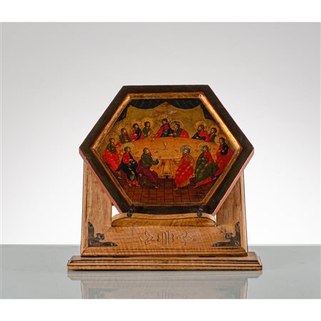 MANIFATTURA RUSSA DEL XIX SECOLO, Icona con leggio