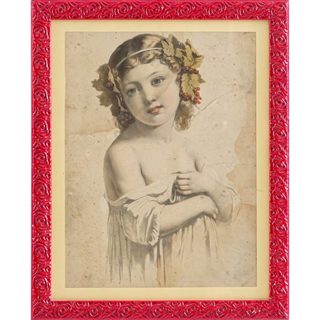 SCUOLA FRANCESE FINE DEL XIX SECOLO, Tecnica mista su carta