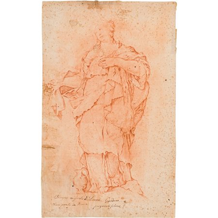 SCUOLA NAPOLETANA DEL XVIII SECOLO, Sanguigna su carta