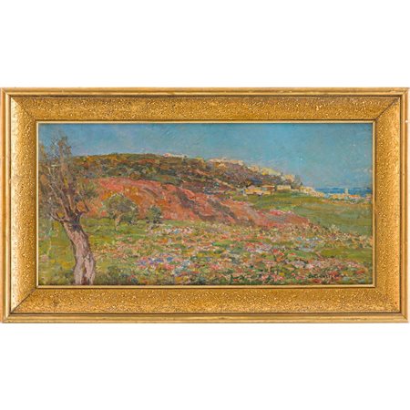 PIETRO DE FRANCISCO, Olio su tela applicato su cartone