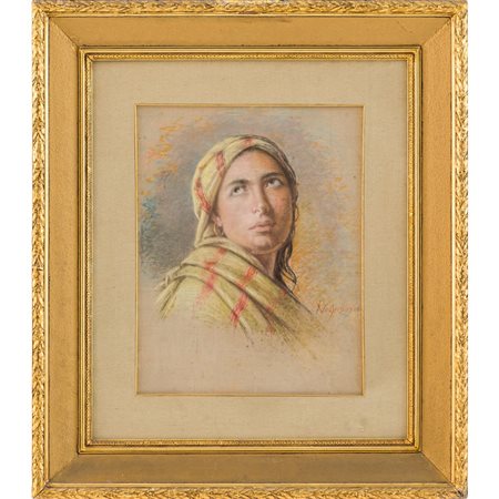 PIETRO VOLPES, Odalisca, Pastello su carta