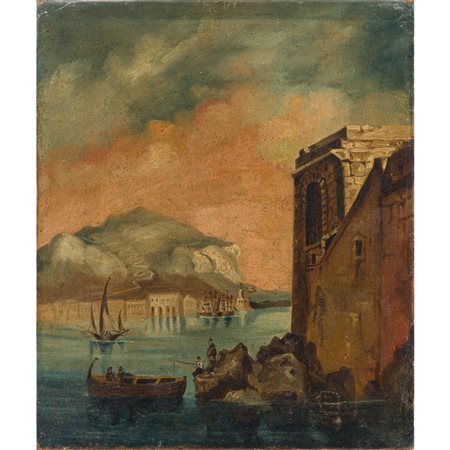 SCUOLA SICILIANA DEL XIX SECOLO, Olio su tela.