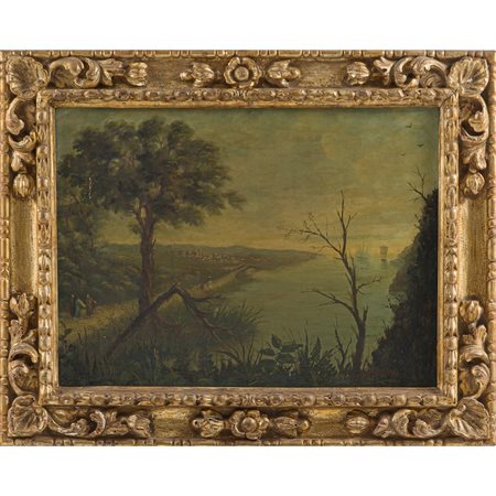 PITTORE DEL XX SECOLO, Olio su tela applicata su tavoletta