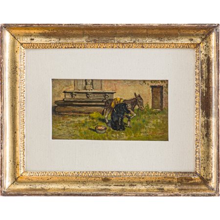 MICHELE CORTEGIANI, Olio su tavola