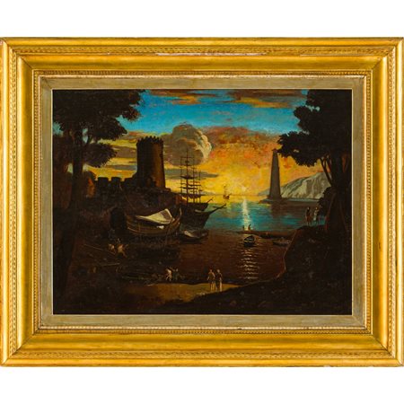 CLAUDE JOSEPH VERNET (Attr.le), Olio su tela