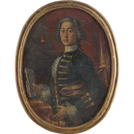 SCUOLA NAPOLETANA DEL XVIII SECOLO, Olio su tela ovale