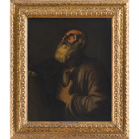 LUCA GIORDANO (Attr.le), Santo in estasi, Olio su tela